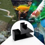 Black 5-inch EMUTOL aquarium underground tunnel with two entrances, partially buried in substrate, in a fish tank.