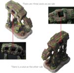 Small fazhongfa Star Wars AT-AT Walker resin aquarium decoration with fake moss details, suitable for fish tanks.