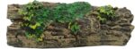 A brown resin hollow tree trunk aquarium ornament with three openings, designed for fish to hide and play.