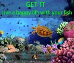 A detailed blue resin sunken ship decoration positioned within a vibrant aquarium, surrounded by green aquatic plants.